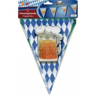 Fahnen-Girlande 6 m lang Bierfest