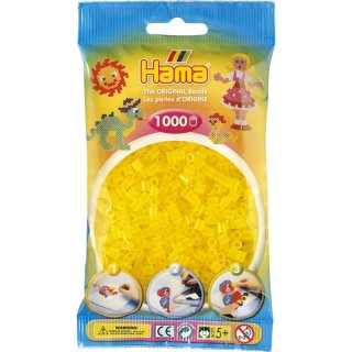 Hama 1000 Midi Bügelperlen - Transparent-Gelb