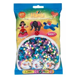 Hama 3000 Midi Bügelperlen - Mischung 01, 16, 43, 45, 48,...