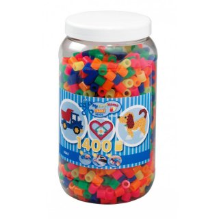 Hama 1400 Maxi Bügelperlen Dose - Neon Mischung