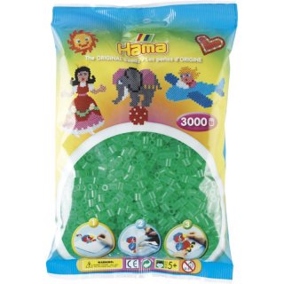 Hama 3000 Midi Bügelperlen - Transparent-Grün