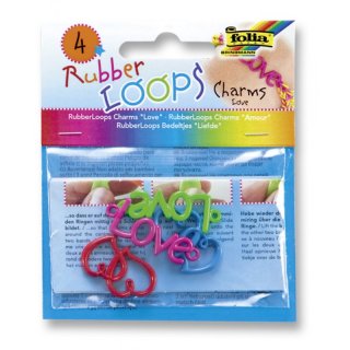 folia RubberLoops Charms LOVE