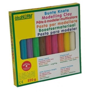 ökoNORM Bunte Knete 220g 10 Farben
