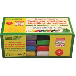 ökoNORM Bunte Knete 500g 8 Farben
