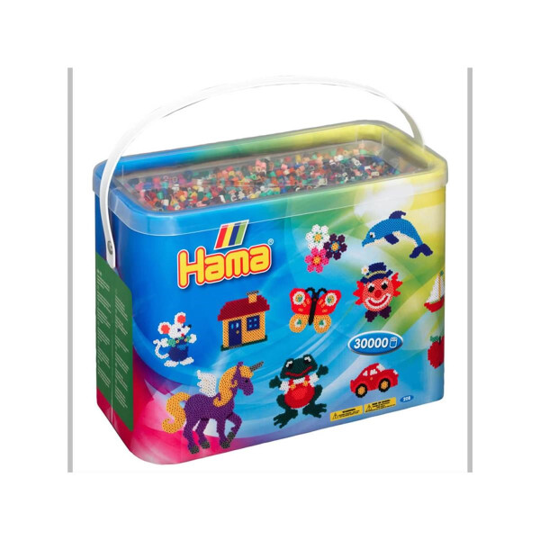 Hama 30000 Midi Bügelperlen im Eimer - 22 Farben gemischt