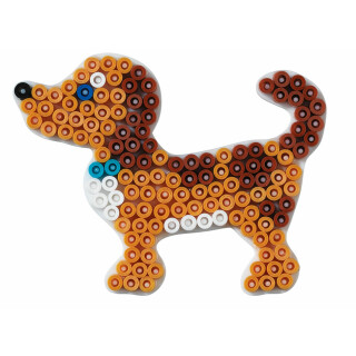 Nr 326 für Hama Bügelperlen midi Perlen Stiftplatte kleiner Hund Dackel 