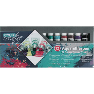 STYLEX Aquarellfarben 12x 12 ml