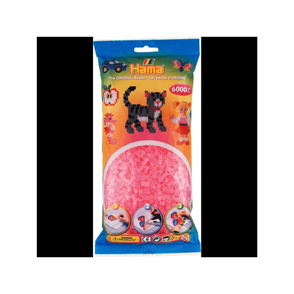 Hama 6000 Midi Bügelperlen - Transparent-Pink