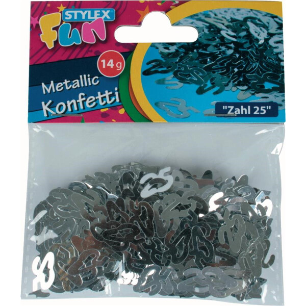 STYLEX 14g Konfetti 25 Silber Metallic
