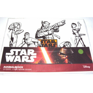Stylex Disney Star Wars Ausmalblock 30 Poster, 5 versch.Designs