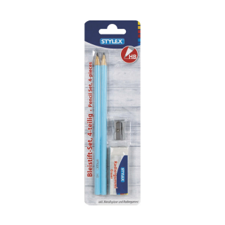 STYLEX Bleistift-Set 4 teilig - Türkis/Blau - Ausverkauf