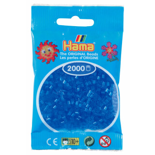 Hama 2000 Mini Bügelperlen - Transparent-Blau