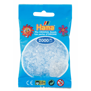 Hama 2000 Mini Bügelperlen - Ø 2,5 mm (ab 10 Jahren) - Transparent-Weiß