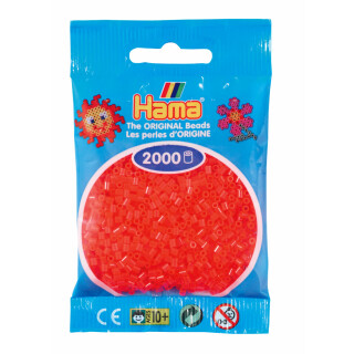Hama 2000 Mini Bügelperlen - Neon-Rot