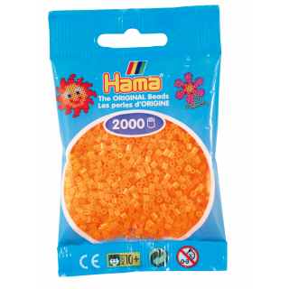 Hama 2000 Mini Bügelperlen - Ø 2,5 mm (ab 10 Jahren)  - Neon Orange