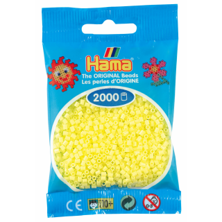 Hama 2000 Mini Bügelperlen - Ø 2,5 mm (ab 10 Jahren) - Pastell Gelb