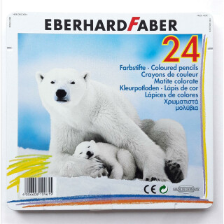Eberhard Faber Buntstifte / Farbstifte 24er Metalletui Eisbär