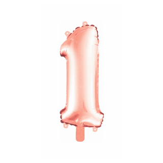Stylex Folienballon Ziffer "1" roségold - Ausverkauf
