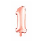 Stylex Folienballon Ziffer 1 roségold