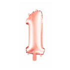Stylex Folienballon Ziffer "1" roségold - Ausverkauf