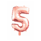 Stylex Folienballon Ziffer "5" roségold - Ausverkauf