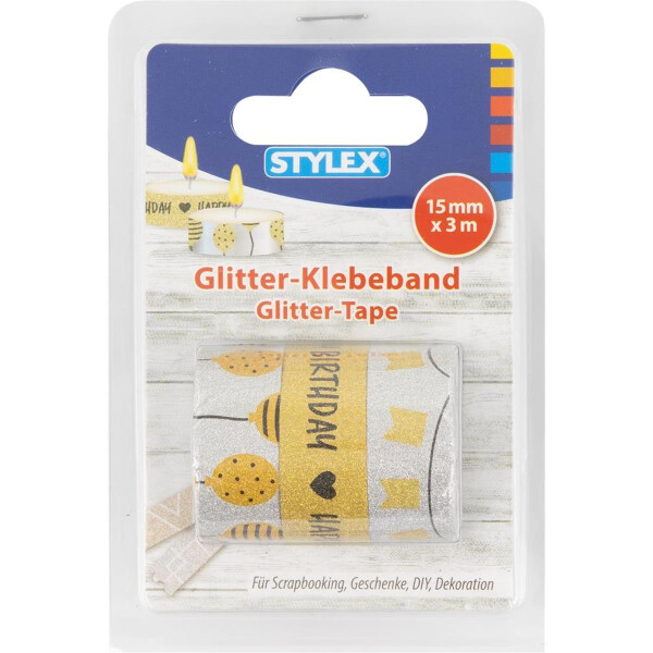 Stylex Deko-Klebeband 3 Rollen Glitter