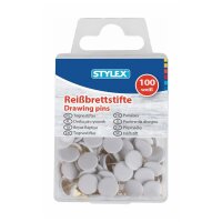 Reißbrettstifte 100 Stück weiß