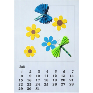 Dauerkalender DIN A4 Bastelkalender Malkalender Blanko-Kalender