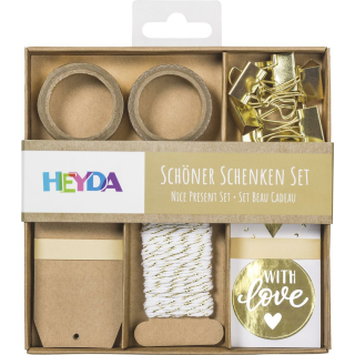 HEYDA Schöner Schenken-Set 15 x 15 x 2 cm goldfarben
