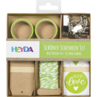 HEYDA Schöner Schenken Set 15 x 15 x 2 cm grün