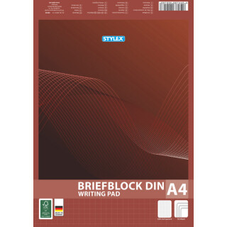 Stylex Briefblock A4 kariert 50 Blatt