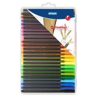 Stylex Fineliner 24  Stück Leuchtende Farben - Ausverkauf