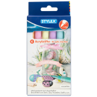 Stylex Acrylstifte und Lackmarker 6 Stück pastell